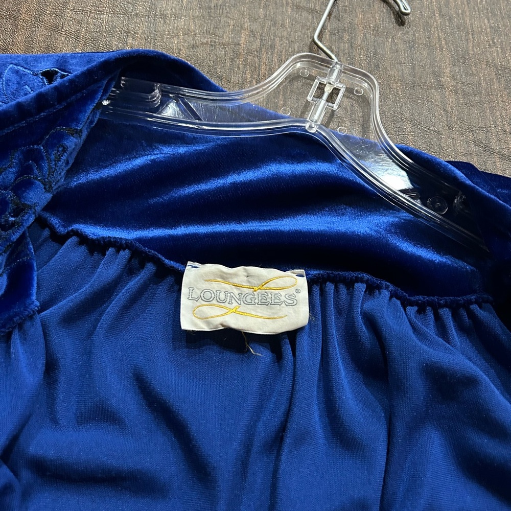 Loungees Blue Full Length Robe Size Small - Picture 6 of 8
